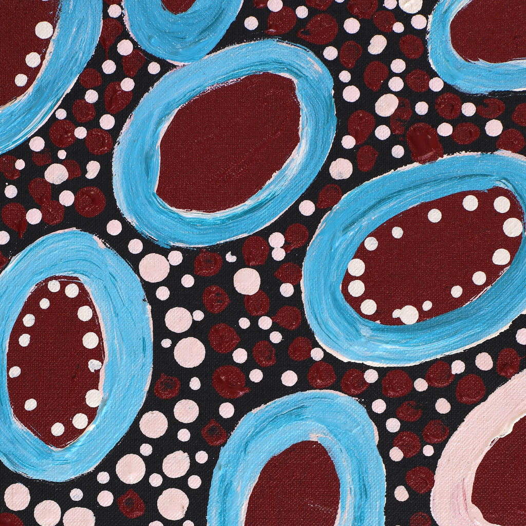 Aboriginal Artwork by Samuel Jampijinpa Collins, Yankirri Jukurrpa (Emu Dreaming), 76x61cm