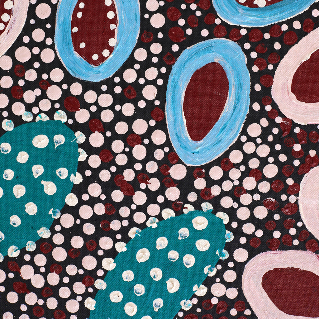 Aboriginal Artwork by Samuel Jampijinpa Collins, Yankirri Jukurrpa (Emu Dreaming), 76x61cm - ART ARK®