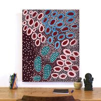Aboriginal Artwork by Samuel Jampijinpa Collins, Yankirri Jukurrpa (Emu Dreaming), 76x61cm