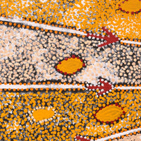 Aboriginal Artwork by Samuel Jampijinpa Collins, Yankirri Jukurrpa (Emu Dreaming), 91x46cm