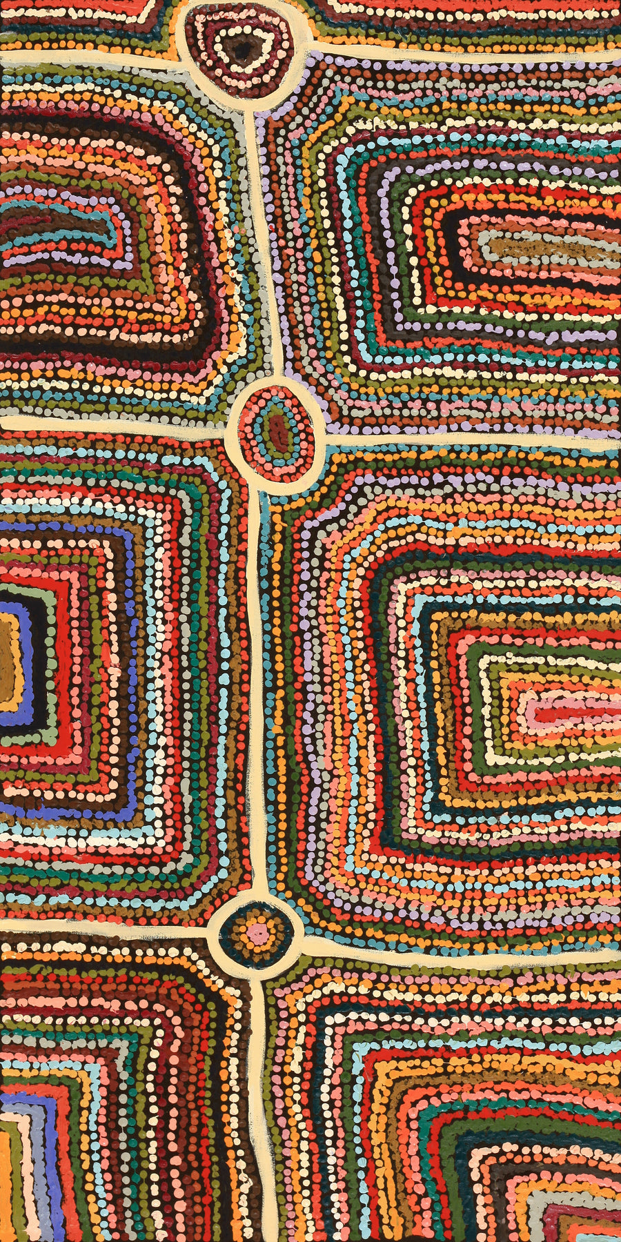 Aboriginal Artwork by Samuel Miller, Ngayuku Ngurra, 122x61cm
