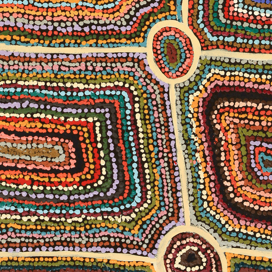 Aboriginal Artwork by Samuel Miller, Ngayuku Ngurra, 122x61cm