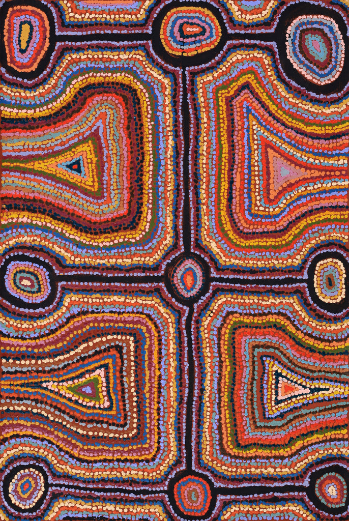 Aboriginal Artwork by Samuel Miller, Ngayuku Ngurra, 91x61cm - ART ARK®