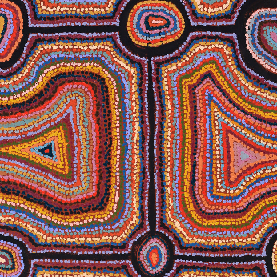 Aboriginal Artwork by Samuel Miller, Ngayuku Ngurra, 91x61cm