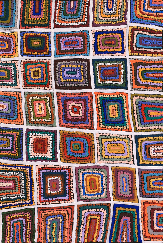 Aboriginal Artwork by Samuel Miller, Ngayuku Ngurra, 91x61cm