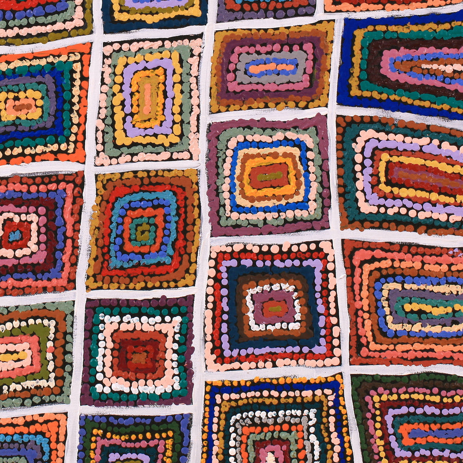 Aboriginal Artwork by Samuel Miller, Ngayuku Ngurra, 91x61cm