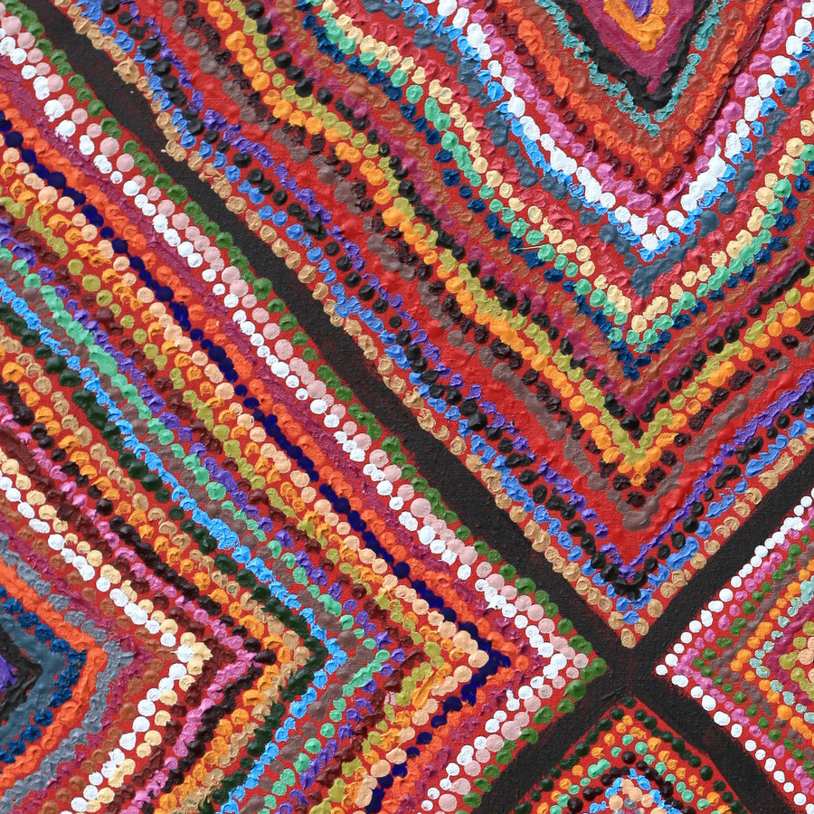Aboriginal Artwork by Samuel Miller, Ngayuku Ngura, 61x55cm