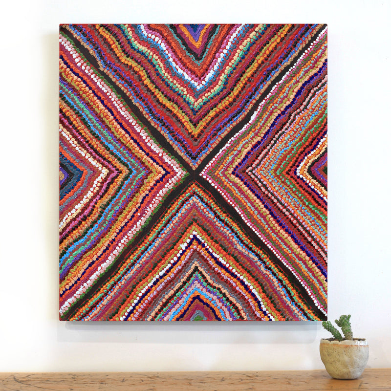 Aboriginal Artwork by Samuel Miller, Ngayuku Ngura, 61x55cm