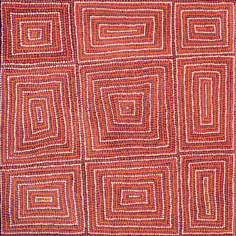 Aboriginal Artwork by Sandra Turner, Yalka at Karinyarra, 50x50cm