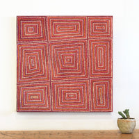 Aboriginal Art by Sandra Turner, Yalka at Karinyarra, 50x50cm - ART ARK®