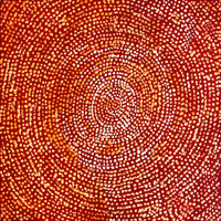 Aboriginal Artwork by Sarah Napurrurla Leo, Ngapa Jukurrpa (Water Dreaming), 30x30cm