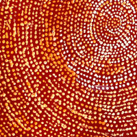 Aboriginal Artwork by Sarah Napurrurla Leo, Ngapa Jukurrpa (Water Dreaming), 30x30cm