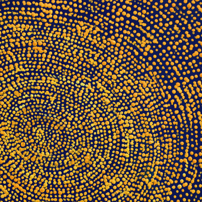 Aboriginal Artwork by Sarah Napurrurla Leo, Ngapa Jukurrpa (Water Dreaming), 30x30cm