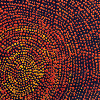 Aboriginal Artwork by Sarah Napurrurla Leo, Ngapa Jukurrpa (Water Dreaming), 30x30cm