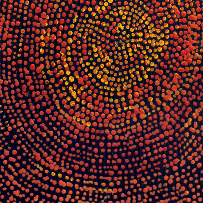 Aboriginal Artwork by Sarah Napurrurla Leo, Ngapa Jukurrpa (Water Dreaming), 30x30cm