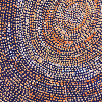 Aboriginal Artwork by Sarah Napurrurla Leo, Ngapa Jukurrpa (Water Dreaming), 30x30cm