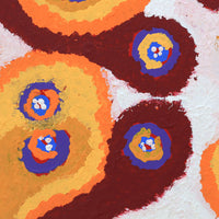 Aboriginal Artwork by Saraeva Napangardi Marshall, Mina Mina Jukurrpa (Mina Mina Dreaming) - Ngalyipi, 30x30cm