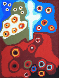 Aboriginal Artwork by Saraeva Napangardi Marshall, Mina Mina Dreaming - Ngalyipi, 61x46cm