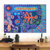 Aboriginal Artwork by Saraeva Napangardi Marshall, Mina Mina Dreaming - Ngalyipi, 91x61cm