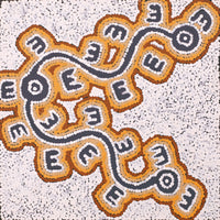 Aboriginal Artwork by Sarah-Jane Nampijinpa Singleton, (Brush-tail Possum Dreaming) - Mawurrji, 30x30cm