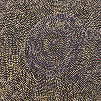 Aboriginal Artwork by Sarah Napurrurla Leo, Ngapa Jukurrpa (Water Dreaming) - Puyurru, 30x30cm
