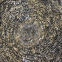Aboriginal Artwork by Sarah Napurrurla Leo, Ngapa Jukurrpa (Water Dreaming) - Puyurru, 30x30cm