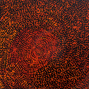 Aboriginal Art by Sarah Napurrurla Leo, Ngapa Jukurrpa (Water Dreaming) - Puyurru, 30x30cm - ART ARK®