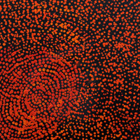 Aboriginal Artwork by Sarah Napurrurla Leo, Ngapa Jukurrpa (Water Dreaming) - Puyurru, 30x30cm