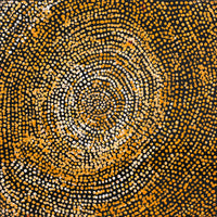 Aboriginal Artwork by Sarah Napurrurla Leo, Ngapa Jukurrpa (Water Dreaming) - Puyurru, 30x30cm