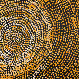 Aboriginal Artwork by Sarah Napurrurla Leo, Ngapa Jukurrpa (Water Dreaming) - Puyurru, 30x30cm - ART ARK®