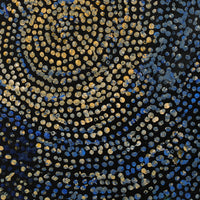 Aboriginal Artwork by Sarah Napurrurla Leo, Ngapa Jukurrpa (Water Dreaming) - Puyurru, 30x30cm