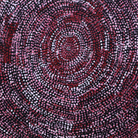 Aboriginal Artwork by Sarah Napurrurla Leo, Ngapa Jukurrpa (Water Dreaming), 30x30cm