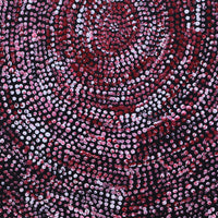 Aboriginal Artwork by Sarah Napurrurla Leo, Ngapa Jukurrpa (Water Dreaming), 30x30cm