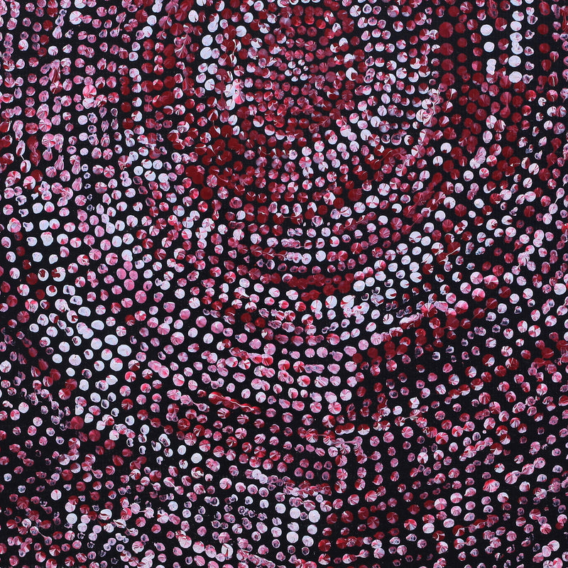 Aboriginal Artwork by Sarah Napurrurla Leo, Ngapa Jukurrpa (Water Dreaming), 30x30cm