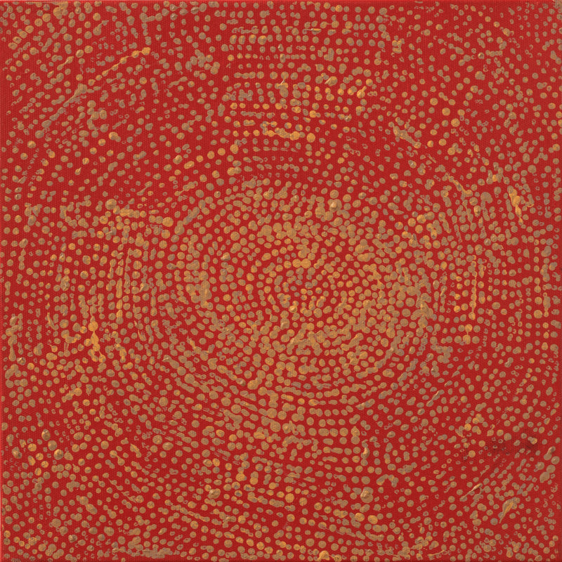 Aboriginal Artwork by Sarah Napurrurla Leo, Ngapa Jukurrpa (Water Dreaming), 30x30cm