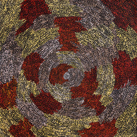 Aboriginal Artwork by Sarah Napurrurla Leo, Ngapa Jukurrpa (Water Dreaming) - Puyurru, 76x76cm