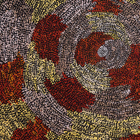 Aboriginal Artwork by Sarah Napurrurla Leo, Ngapa Jukurrpa (Water Dreaming) - Puyurru, 76x76cm