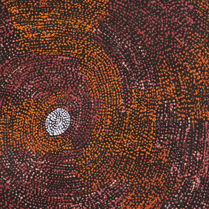 Aboriginal Artwork by Sarah Napurrurla Leo, Ngapa Jukurrpa (Water Dreaming) - Puyurru, 76x76cm - ART ARK®