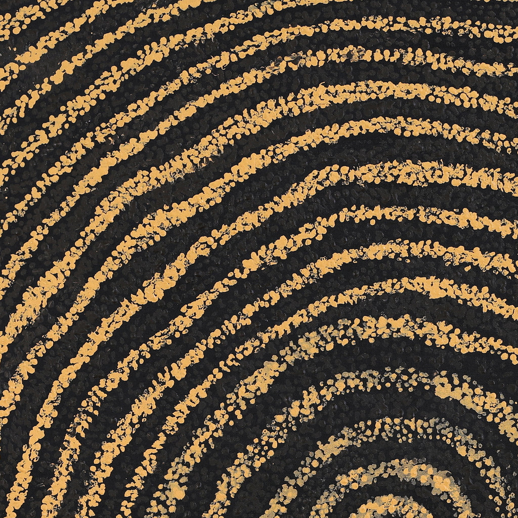 Aboriginal Artwork by Sarah Napurrurla Leo, Ngapa Jukurrpa (Water Dreaming) - Puyurru, 76x76cm