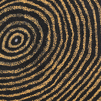 Aboriginal Artwork by Sarah Napurrurla Leo, Ngapa Jukurrpa (Water Dreaming) - Puyurru, 76x76cm