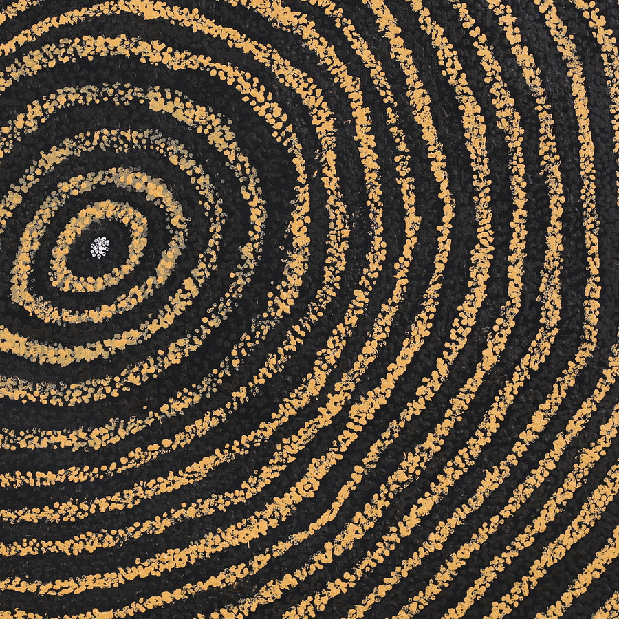 Aboriginal Artwork by Sarah Napurrurla Leo, Ngapa Jukurrpa (Water Dreaming) - Puyurru, 76x76cm
