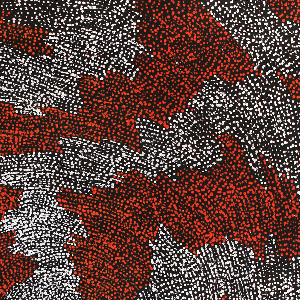 Aboriginal Artwork by Sarah Napurrurla Leo, Ngapa Jukurrpa (Water Dreaming) - Puyurru, 91x76cm