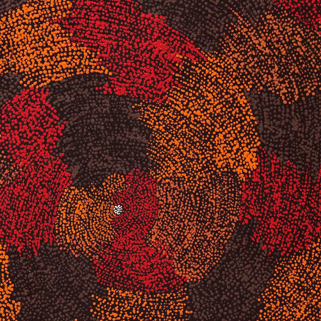 Aboriginal Artwork by Sarah Napurrurla Leo, Ngapa Jukurrpa (Water Dreaming) - Puyurru, 91x76cm
