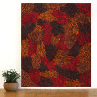 Aboriginal Artwork by Sarah Napurrurla Leo, Ngapa Jukurrpa (Water Dreaming) - Puyurru, 91x76cm