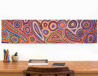 Aboriginal Artwork by Sarah Napaljarri Simms, Mina Mina Jukurrpa - Ngalyipi, 122x30cm