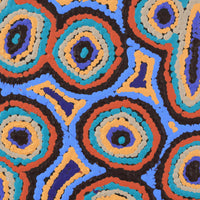 Aboriginal Artwork by Sarah Napaljarri Simms, Mina Mina Jukurrpa (Mina Mina Dreaming), 30x30cm