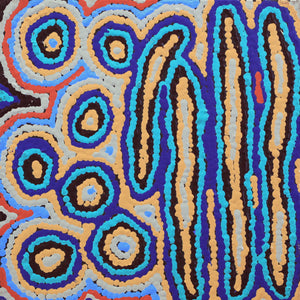 Aboriginal Artwork by Sarah Napaljarri Simms, Mina Mina Jukurrpa (Mina Mina Dreaming), 30x30cm - ART ARK®