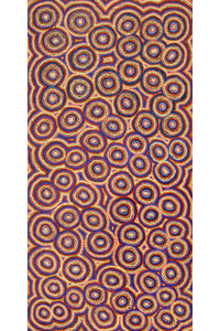 Aboriginal Artwork by Sarah Napaljarri Simms, Mina Mina Jukurrpa (Mina Mina Dreaming), 152x76cm