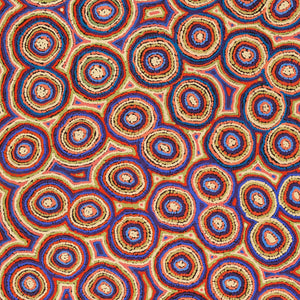Aboriginal Artwork by Sarah Napaljarri Simms, Mina Mina Jukurrpa (Mina Mina Dreaming), 152x76cm - ART ARK®