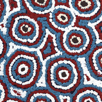 Aboriginal Artwork by Sarah Napaljarri Sims, Mina Mina Jukurrpa (Mina Mina Dreaming), 30x30cm